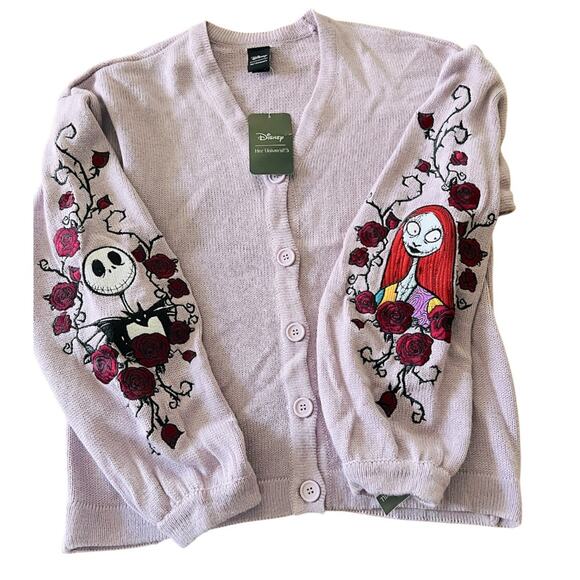 Disney The Nightmare Before Christmas Jack & Sally Sweater Size M NWT - Picture 2 of 8